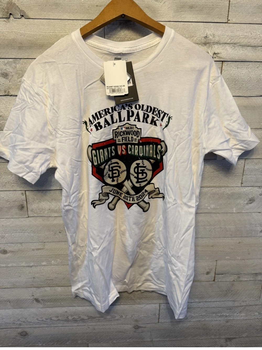 Men's White Giants vs Cardinals Graphic Tee - Rickwood Field